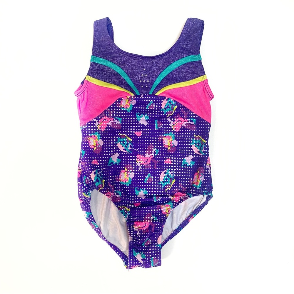 Danksin (Freestyle) Girls Leotard, Purple, 4/5